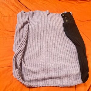 Purple and Black Ribbed Top with square neckline. Warm and soft never worn.